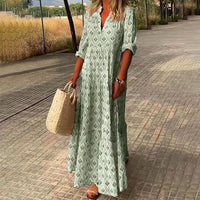 Damen Fließendes Leichtes Ibiza Kleid | Maxi – Grün