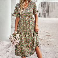 Geblümtes Sommerkleid – Grün