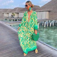 Allison - Stilvolles und luftiges Boho-Kleid für Frauen – Grün