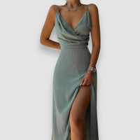 Amalia | Langes elegantes Kleid – Grün