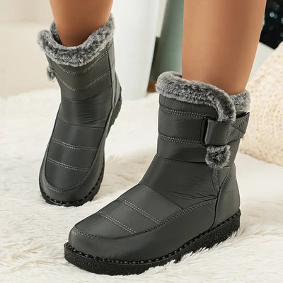 Klebaraith | Modische einfarbige Schneestiefel für Frauen mit runder Zehe