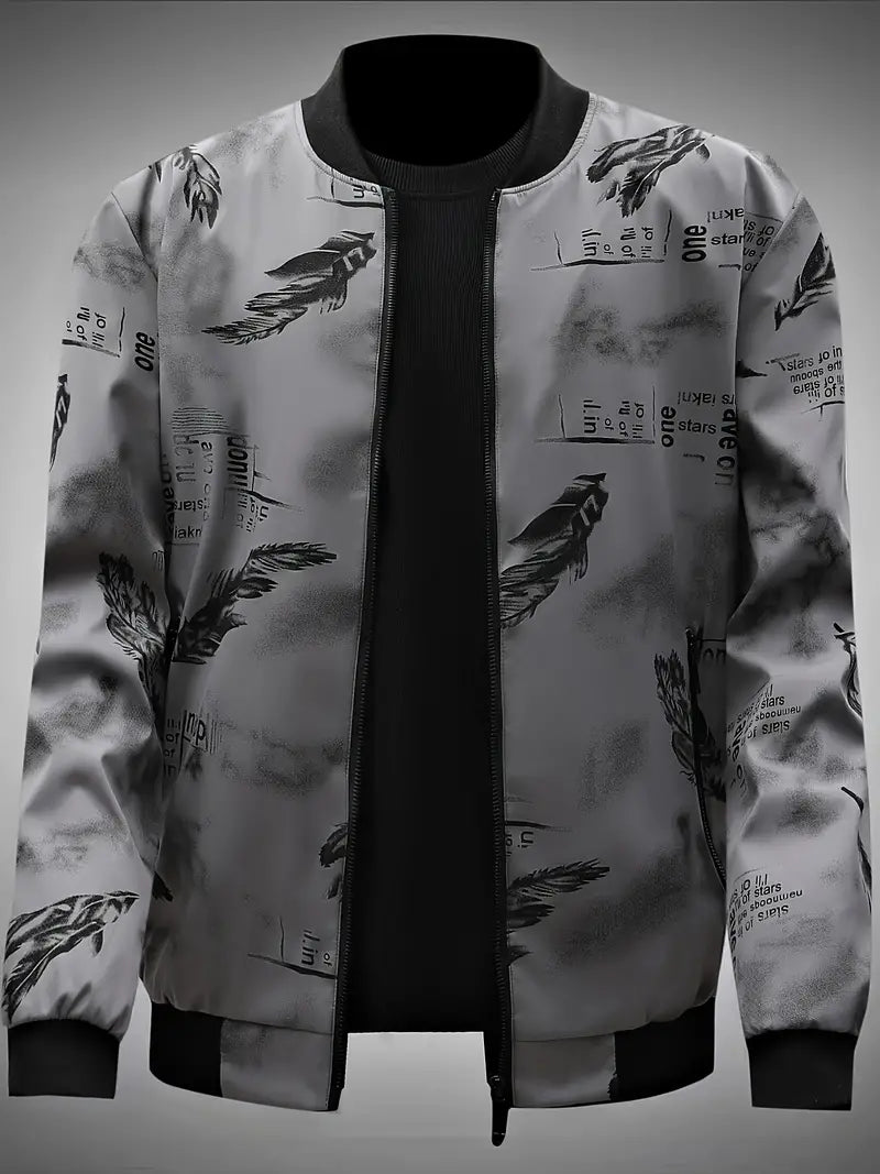 Shiraven | Federn Muster Allover Print Design Trainingsjacke