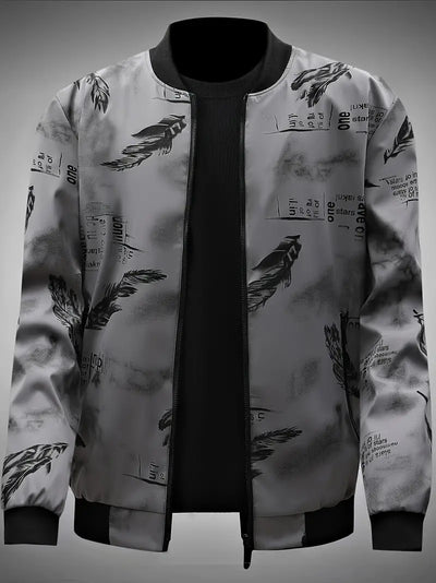 Shiraven | Federn Muster Allover Print Design Trainingsjacke