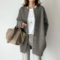 WIOLETTA - MODISCHE KASCHMIR-STRICKJACKE – Grau