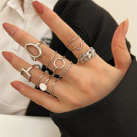 Pack 11 Ringe aus Silber – Silber