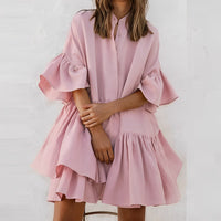 Dandria | Rüschenkleid für den Sommer für Damen – Rosa