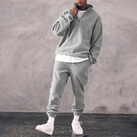 KARSTEN - FLEECE-SET MIT PULLOVER UND JOGGINGHOSE – Hellgrau