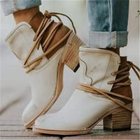 Noemi® | Western-Stil Stiefel – Weiß