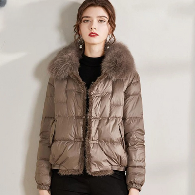 Cristel | Stylischer Vintage Parka mit Fellkragen für Damen