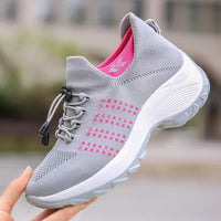 Heidi-Mode | Orthopädische Schuhe - Sofortige Schmerztherapie bei Plantarfasziitis - Dehnbares gestricktes T-Stoff – Grau