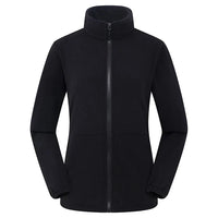 Fleecejacke Damen Mit Reißverschluss | Weich Gefüttert Mit Stehkragen – Schwarz