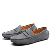 Halbschuhe für Herren - Bequeme Yacht Mokassins für den Sommer – Grau