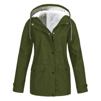 Regenjacke Damen Warm Gefüttert | Winddicht & Elegant – Grün