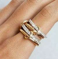 Cubic Zirconia Verbindungsring – Gold