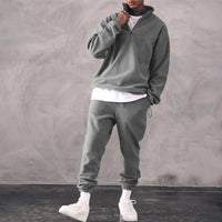 KARSTEN - FLEECE-SET MIT PULLOVER UND JOGGINGHOSE – Dunkelgrau
