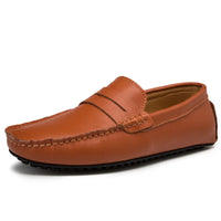 Lässige Sommer-Loafer aus Leder – Braun