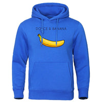 JOCHEN - KAPUZENPULLOVER MIT PRINT – Blau