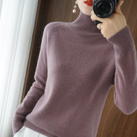 Catharina | Ein Rollkragenpullover für Winter und Frühling! – Dunkelviolett
