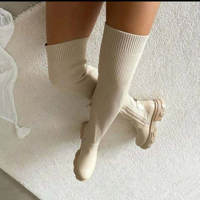 Thigh-High - Gestrickte Stiefel