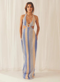 Katharina | Sommerkleid aus Strick – Ibiza Farben