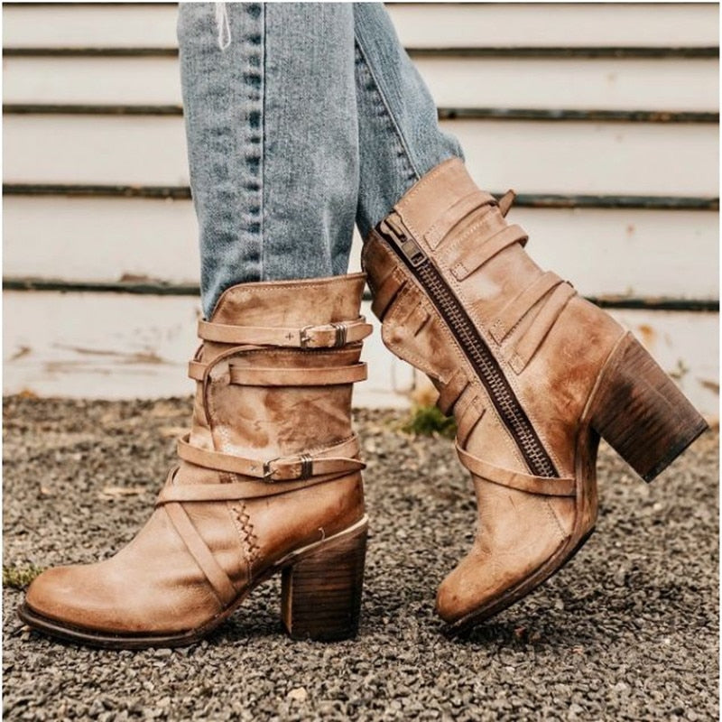 Damen Stiefeletten Mit Reißverschluss | Mit Absatz
