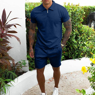 Arthur Polo mit Reißverschluss und Shorts Set