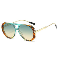 Liva | Stilvolle Sonnenbrille mit UV-Schutz – Grün / Braun