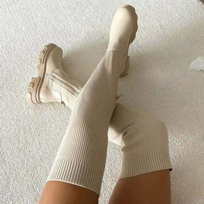 Thigh-High - Gestrickte Stiefel