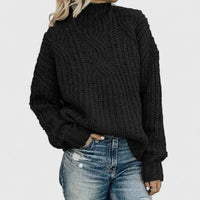 Emma | Damen Pullover elegant mit feinem Design – Schwarz
