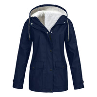 Regenjacke Damen Warm Gefüttert | Winddicht & Elegant – Blau