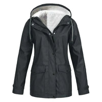 Stylische Regenjacke für Damen | Warme – Schwarz