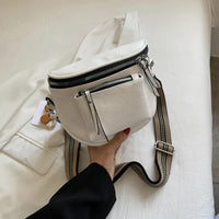 Stella Retro Tasche | Sommer-Umhängetasche für Damen mit Reißverschluss – Weiß