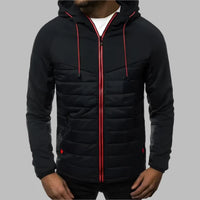 Leichte Sommerjacke für Herren - Sportliche Strickjacke mit Kapuze und Reißverschluss – Schwarz