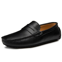 Lässige Sommer-Loafer aus Leder – Schwarz