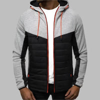 Leichte Sommerjacke für Herren - Sportliche Strickjacke mit Kapuze und Reißverschluss – Hellgrau