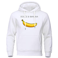 JOCHEN - KAPUZENPULLOVER MIT PRINT – Weiß