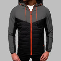 Leichte Sommerjacke für Herren - Sportliche Strickjacke mit Kapuze und Reißverschluss – Dunkelgrau