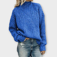 Sophie | Gemütlicher Strickpullover lässig und modern – Blau