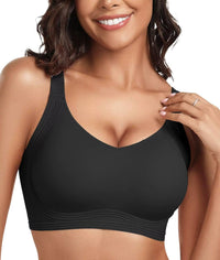 Nora | Seamless Full-Coverage Push-Up BH – Schwarz