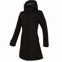 Wasserdichte Damen Regenjacke mit Kapuze - Leicht & Winddicht – Schwarz