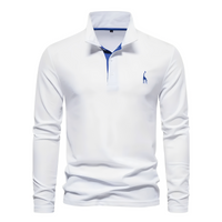 Antoine - Langärmeliges Herren-Poloshirt für den Alltag – Weiß