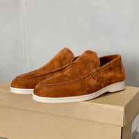 Schicke Wildleder-Loafer – Karamell
