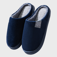 Bequeme und warme Damen-Hausschuhe für den Winter – Marine
