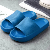 Unisex Komfort-Pantoletten | Ultraleicht & Atmungsaktiv | Sommer-Hausschuhe – Blau