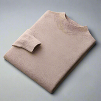 Herren Wollpullover aus Merinwolle Premium Strick – Kamelbraun