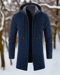 Weicher, warmer, eleganter Kaschmir-Mantel für Herren – Marine