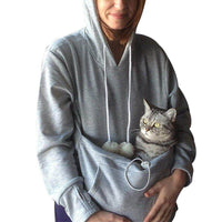 Damen Kapuzenpullover mit Tiertasche - Kuschelig & Warm - 100% Baumwolle – Grau