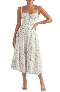 Tailliertes Kleid – Grün