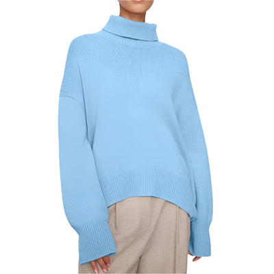 Warmer Damen Rollkragen-Pullover aus Strick | Weicher Winter-Pullover