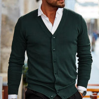 Lässiger Herren Strickcardigan – Grün
